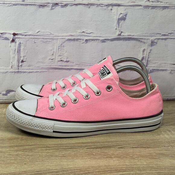 Converse Chuck Taylor All Star Pink Low Top Sneakers Women's 9 Men's 7 Shoes - Picture 3 of 8
